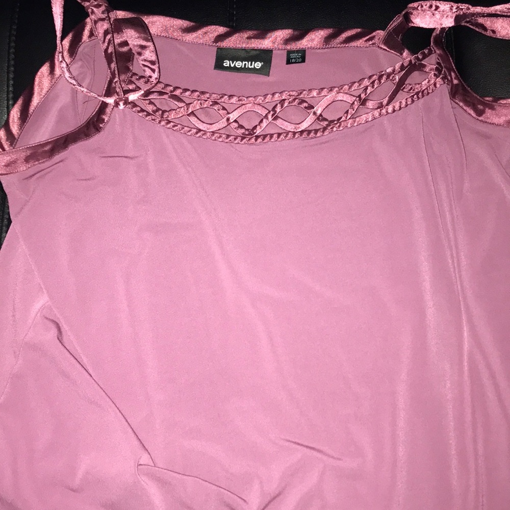 Purple camisole with rope lining on front